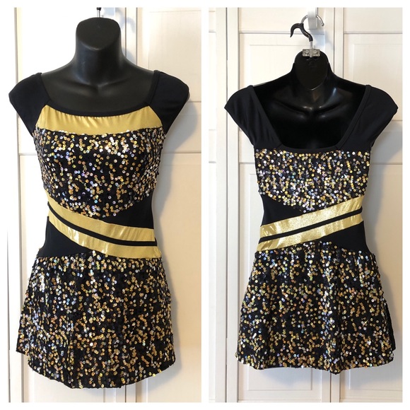 Black and Gold LC dance costume - Picture 1 of 5